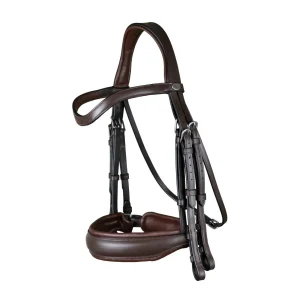 DY'ON BRIGLIA DA DRESSAGE IN CUOIO WORKING COLLECTION Marrone REDINI