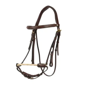 Testiera In Cuoio Con Capezzino In Corda Mascheroni Marrone