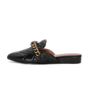 Mule In Pelle Spazzolata Donna Nero