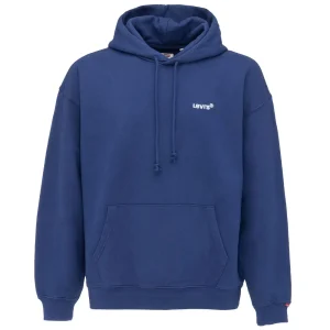 Felpa Cappuccio E Tascone Red Tab Logo Uomo Navy Peony