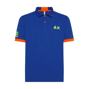 Polo Logo Fluo Uomo Royal