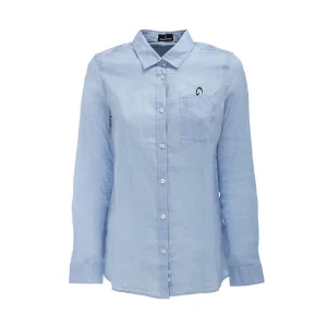 Camicia Da Donna In Lino Mascheroni Azzurro