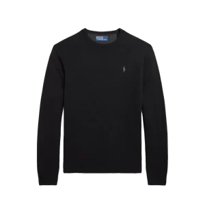 Pullover Lambswool Uomo Polo Black
