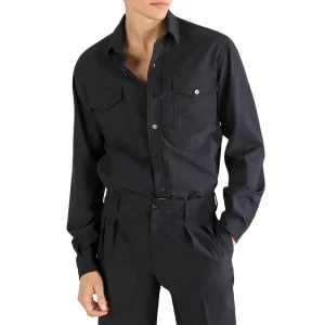 Overshirt Con Bottoni E Tasche In Tessuto Traspirante