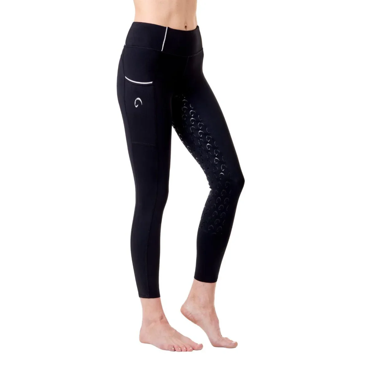 Leggings Da Donna Full Grip Arezzo Mascheroni Nero/Argento - immagine 6
