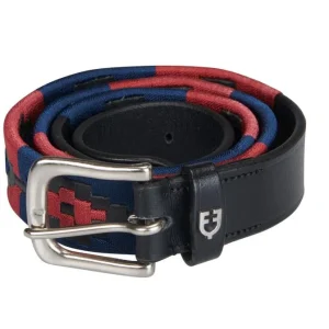 Cintura Polo S Equestro Nero/Blu/Burgundy