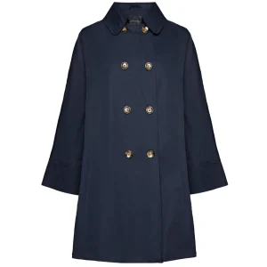 Trench Doppiopetto In Gabardine
