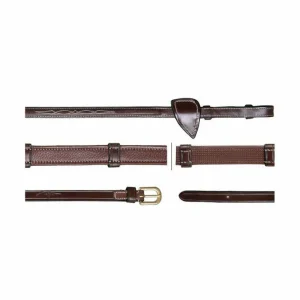 DY'ON 5/8 HUNTER REINS WITH 7 LEATHER LOOPS D COLLECTION Marrone REDINI
