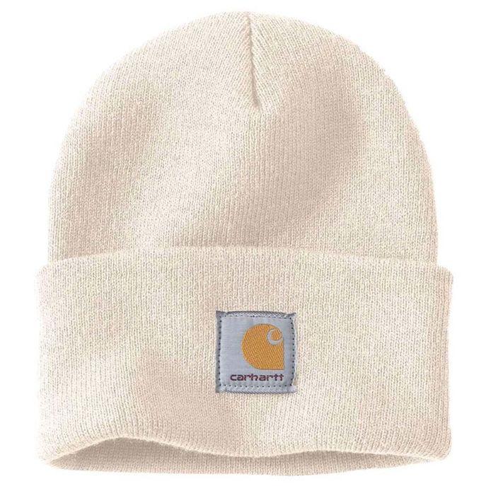 Carhartt Knit Cuffed Beanie White berretto in maglia a coste