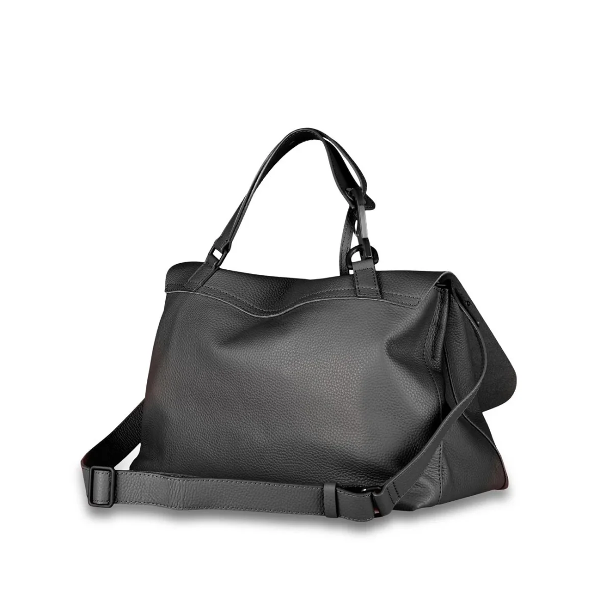 Borsa Postina M Pura Hooked Donna Black Etna - immagine 4