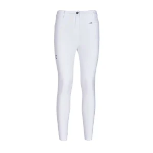 Pantalone Da Equitazione Da Donna Half Grip Parigi Mascheroni Bianco