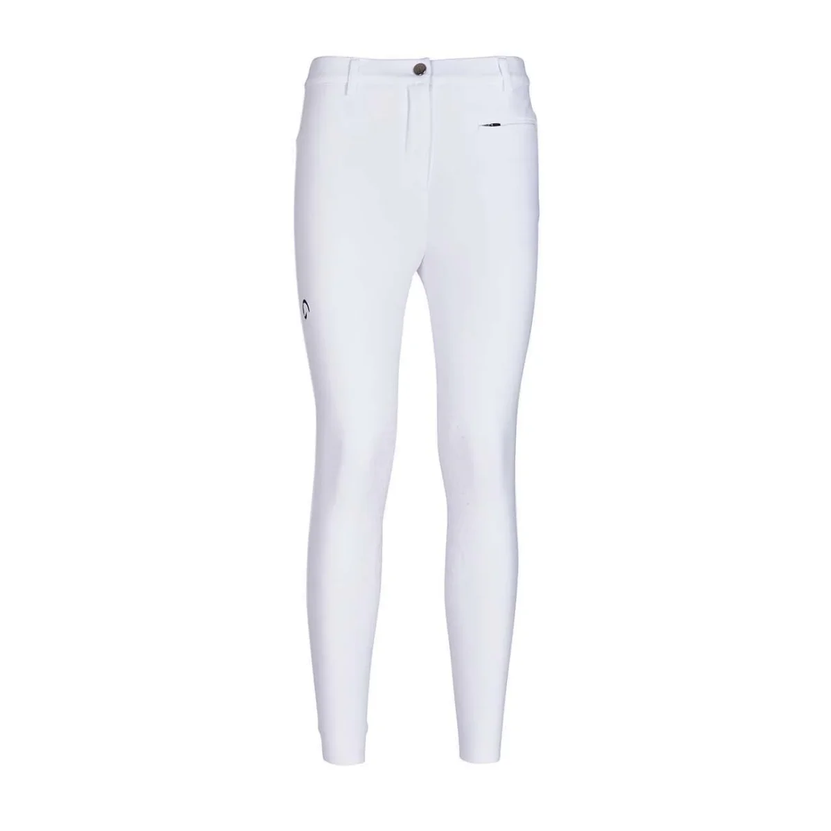 Pantalone Da Equitazione Da Donna Half Grip Parigi Mascheroni Bianco