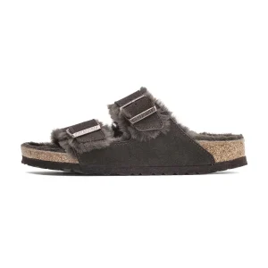 Sandali Arizona In Pelle Scamosciata Con Shearling