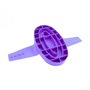 EQUINE HORSE Serrated curry comb Viola attrezzatura da scuderia (4603)