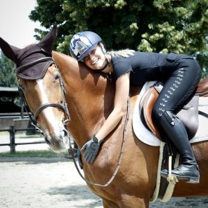 Pantalone Da Equitazione Da Donna Mascheroni by Virginia Tschang Nero