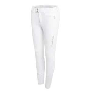 SAMSHIELD 29Ss-Dianemetaldotswhite Bianco pantaloni da equitazione