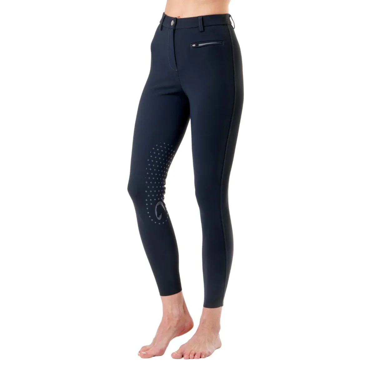 Pantalone Da Equitazione Da Donna Half Grip Parigi Mascheroni Blu - immagine 3