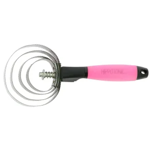 Striglia Metallica Tonda Hippo-Tonic Rosa