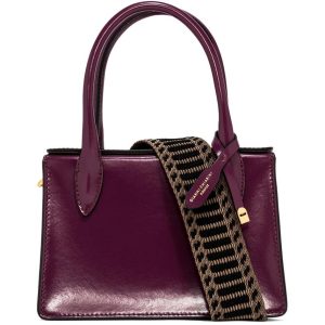 Borsa Eva Pelle Lucida Donna Grape