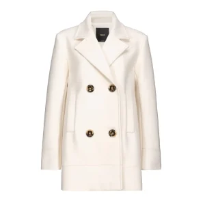 Cappotto Export Caban Donna Bianco Gelato Vaniglia