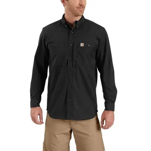 Carhartt Rugged Professional Long-Sleeve Shirt Black camicia canvas