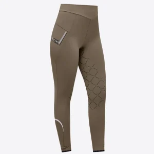 RG - CT LEGGINGS DONNA CON GRIP AL GINOCCHIO E TASCA Verde PANTALONI DA EQUITAZIONE