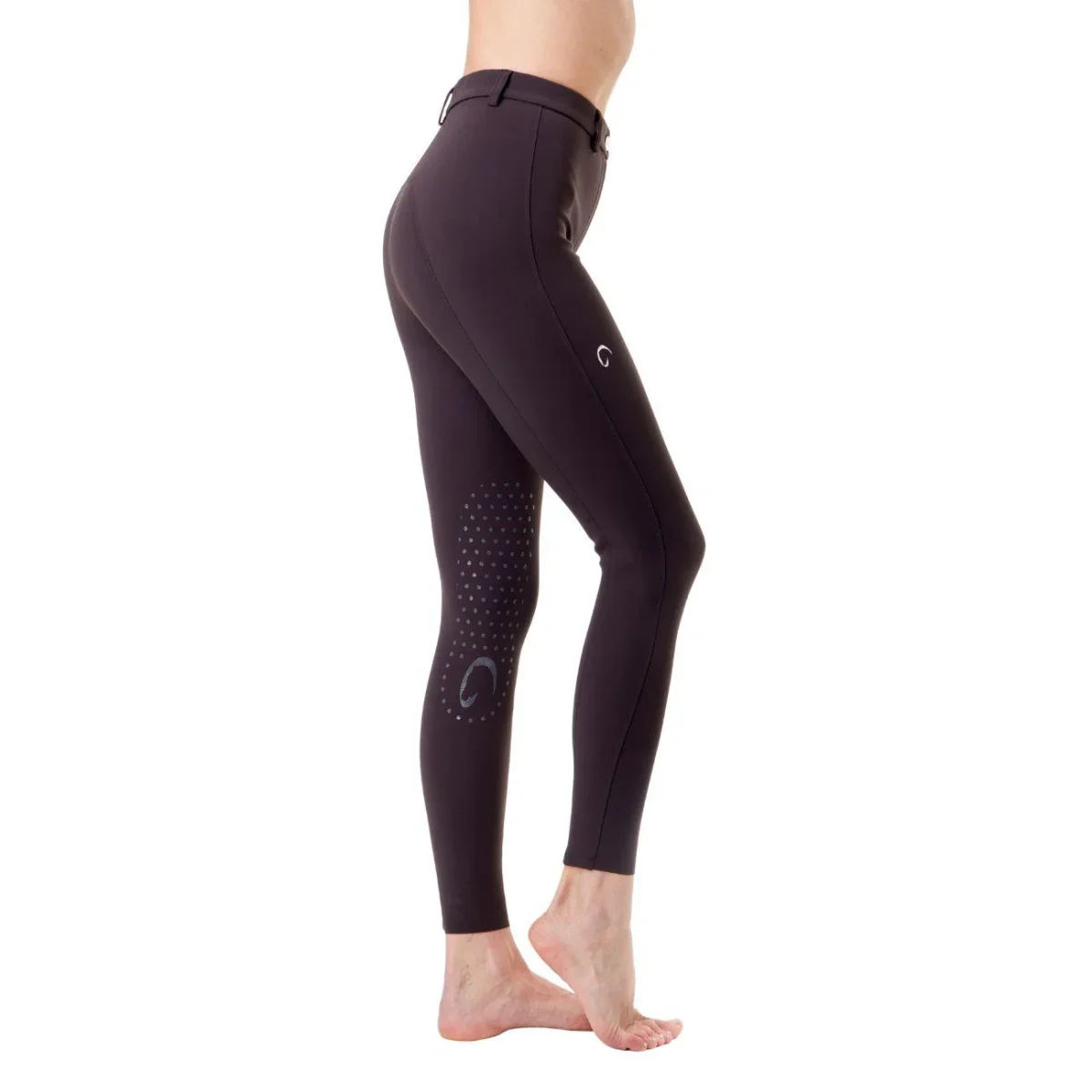 Pantalone Da Equitazione Da Donna Half Grip Parigi Mascheroni Marrone - immagine 8