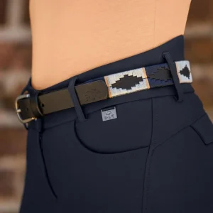 Cintura In Cuoio Modello Gemma Elt Blu Scuro