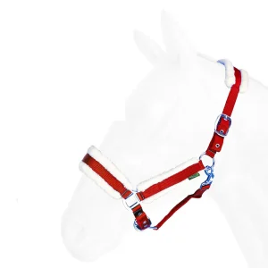 TATTINI CAPEZZA IN NYLON CON AGNELLINO SINTETICO Rosso per capezzini e capezze