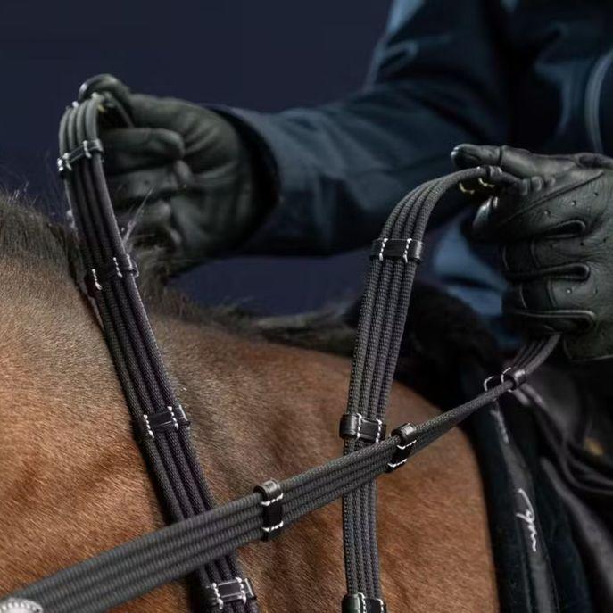 DY'ON REDINI IN TELA 5/8 CON PASSANTI IN CUOIO CLASSIC COLLECTION Nero REDINI - immagine 3