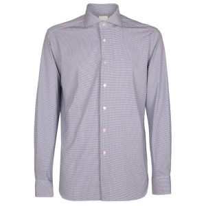 Camicia Microdisegno Active Uomo Bianco Blu