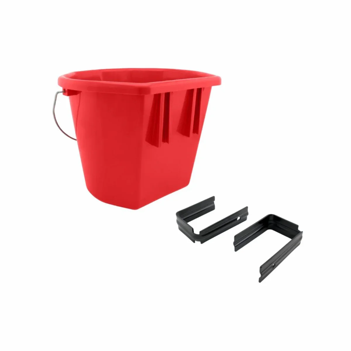 EQUINE HORSE Multi-purpose trough 20 l with metal hook Rosso attrezzatura da scuderia (6207) - immagine 4
