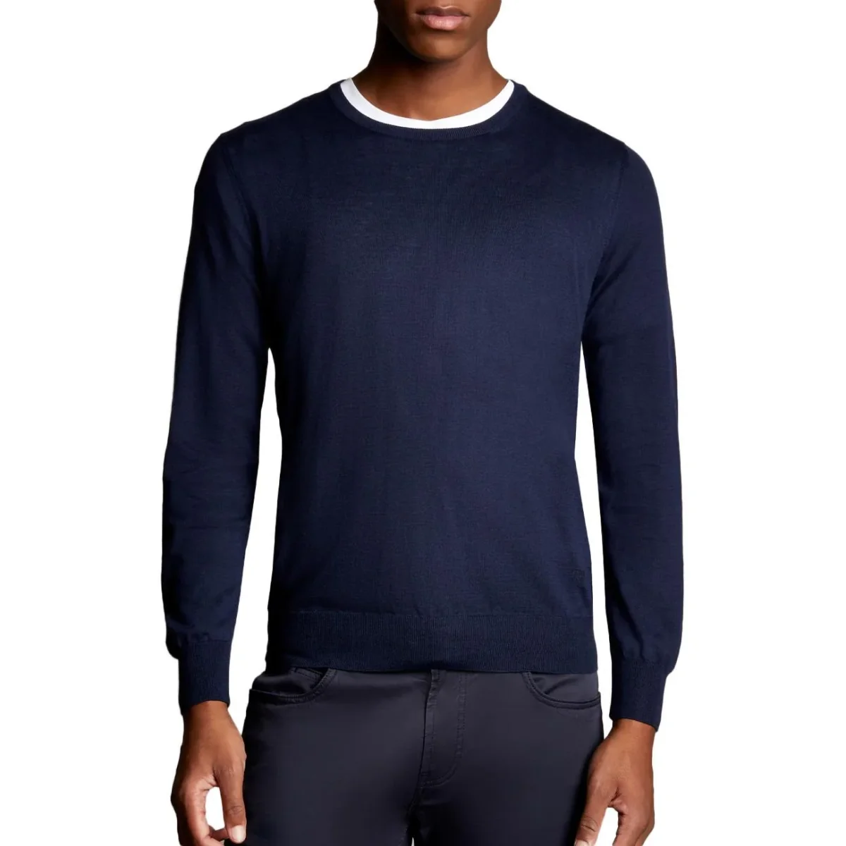 Pull In Maglia Rasata Uomo Blu Navy - immagine 3