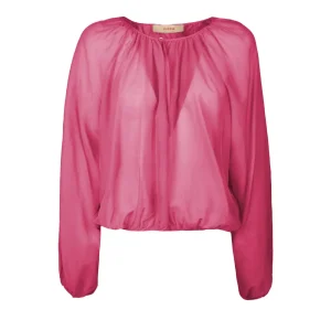 Blusa Girocollo Mussola Donna Ibisco