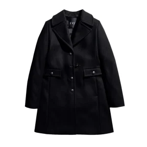 Cappotto Con Gancio Donna Nero