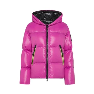 Piumino Manova Donna Fiore Di Cactus Nero