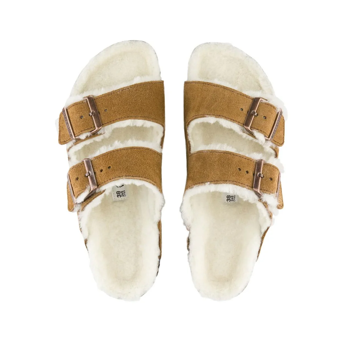 Sandali Arizona In Pelle Scamosciata Con Shearling - immagine 5