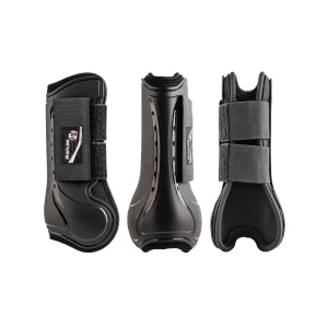 PROTECH Paratendini Neoprene Forato Airflow Rinforzo Plastica BLACK protezione tendini